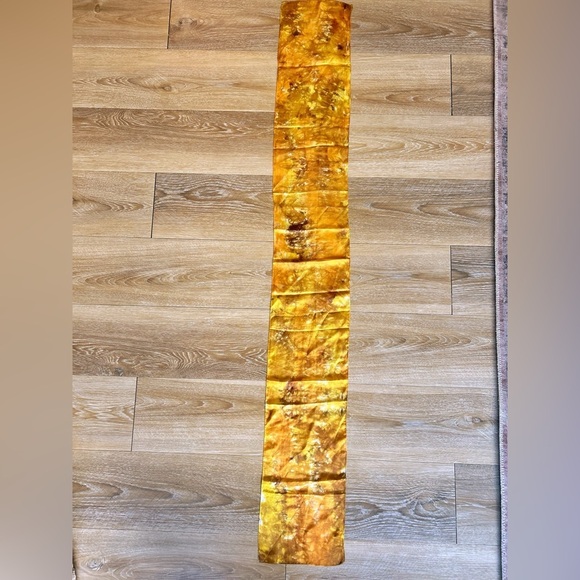 100% Silk Hand-Dyed Shibori-Inspired Long Scarf - Picture 3 of 7